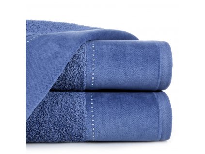 Bavlněný froté ručník se zirkony KARINA 50x90 cm, modrá, 500 gr Eva Minge