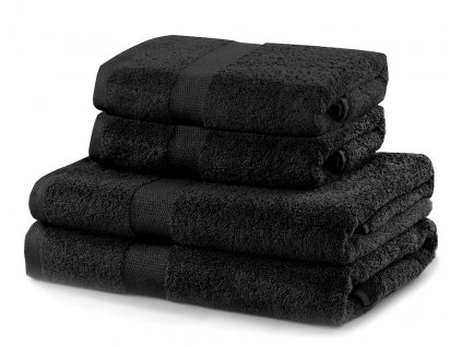 Set 100% bavlna CECIL 2x ručník 50x100 cm a 2x osuška 70x140 cm, černá, 525 gr, Mybesthome