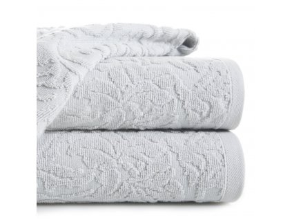 Bavlněný froté ručník se vzorem RAISA 50x90 cm, stříbrná, 450 gr Mybesthome