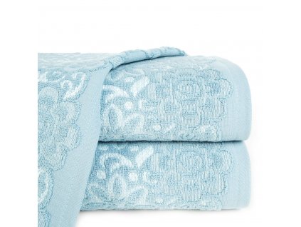 Bavlněný froté ručník se vzorem SAM 50x90 cm, modrá/bílá, 500 gr Mybesthome