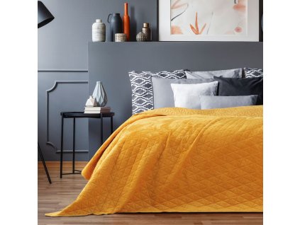 Přehoz na postel LEILA 220x240 cm mustard/hořčicová Mybesthome