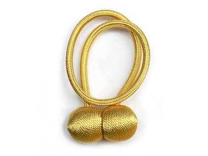 Dekorační ozdobná spona na závěsy s magnetem MATY, zlatá, Ø 3 cm Mybesthome