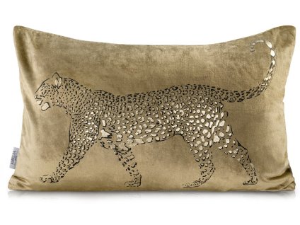 Polštář LEOPARDO zlatá s výplní 30x50 cm MyBestHome
