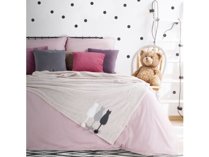 Deka z mikrovlákna s aplikací CATS 02 150x200 cm Mybesthome