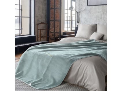 Luxusní přehoz na postel PIERRE CARDIN, modrá, 220x240 cm