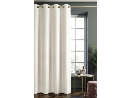 Dekorační vzorovaný závěs GINGER, bílá (1 kus)140x250 cm MyBestHome