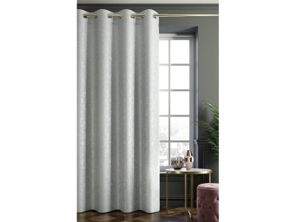 Dekorační vzorovaný závěs GINGER, stříbrná (1 kus)140x250 cm MyBestHome