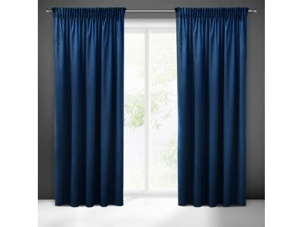Dekorační velvet závěs s řasící páskou PIERRE CARDIN 140x270 cm (1 kus) granátová, MyBestHome