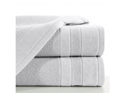 Bavlněný froté ručník s proužky LINNA 50x90 cm, stříbrná, 500 gr Mybesthome