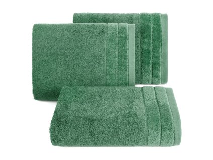 Bavlněný froté ručník s proužky DAMIAN 50x90 cm, zelená, 500 gr Mybesthome