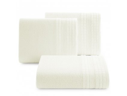 Bavlněný froté ručník s proužky CUBANA 50x90 cm, krémová, 500 gr Mybesthome