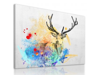 Obraz na plátně ABSTRACT DEER různé rozměry Ludesign