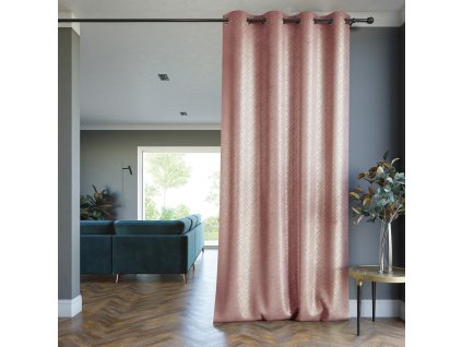 Dekorační závěs zatemňující s kroužky CAPRI - BLACKOUT 140x250 cm (1 kus) růžová MyBestHome
