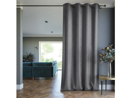 Dekorační závěs zatemňující s kroužky CAPRI - BLACKOUT 140x250 cm (1 kus) šedá MyBestHome