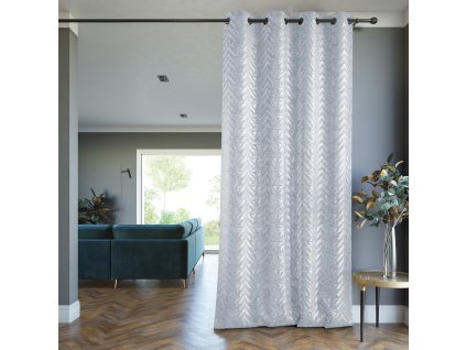 Dekorační závěs zatemňující s kroužky RHODOS - BLACKOUT 140x250 cm (1 kus) stříbrná MyBestHome