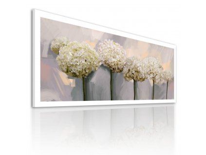 Obraz na plátně HORTENZIE bílé květy B různé rozměry Ludesign
