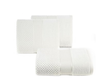 Bavlněný froté ručník s proužky JESSICA 50x90 cm, krémová, 500 gr Mybesthome