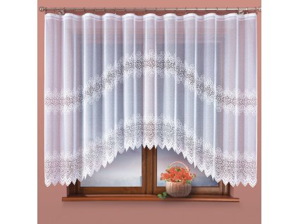 Dekorační oblouková krátká záclona VIOLETTA 300 bílá 300x160 cm MyBestHome