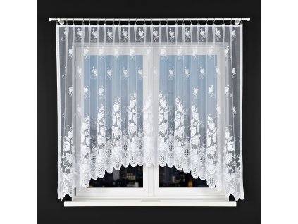 Dekorační oblouková krátká záclona na žabky EDYTA bílá 300x160 cm MyBestHome
