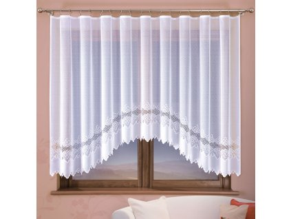 Dekorační oblouková krátká záclona MODESTA 300 bílá 300x160 cm MyBestHome