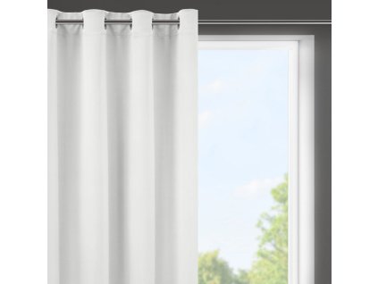 Dekorační krátký závěs "BLACKOUT" zatemňující LOGOS (1 kus) 140x175 cm, bílá, MyBestHome