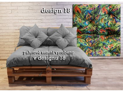 Paletové prošívané sezení vzorované - design 18 - sedák 120x80 cm, opěrka 120x40 cm, 2x polštáře 30x30 cm, Mybesthome