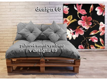 Paletové prošívané sezení vzorované - design 65 - sedák 120x80 cm, opěrka 120x40 cm, 2x polštáře 30x30 cm, Mybesthome