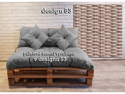 Paletové prošívané sezení vzorované - design 53 - sedák 120x80 cm, opěrka 120x40 cm, 2x polštáře 30x30 cm, Mybesthome