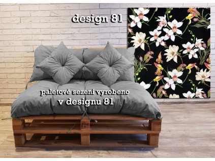 Paletové prošívané sezení vzorované - design 81 - sedák 120x80 cm, opěrka 120x40 cm, 2x polštáře 30x30 cm, Mybesthome