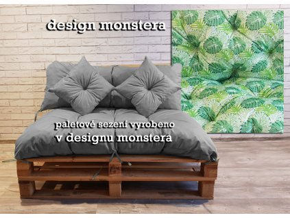 Polstr LUCA vzorovaný SET - DESIGN MONSTERA