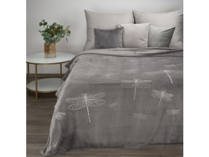 Deka z mikrovlákna VÁŽKA šedá 150x200 cm Mybesthome