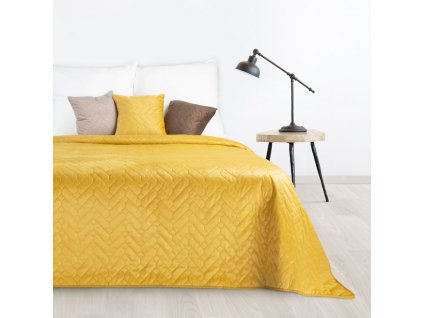 Přehoz na postel KAILA 220x240 cm mustard/hořčicová Mybesthome