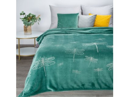 Deka z mikrovlákna VÁŽKA tyrkysová 150x200 cm Mybesthome