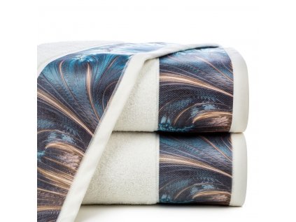 Bavlněný froté ručník s bordurou CHIARA 50x90 cm, krémová, 500 gr Eva Minge