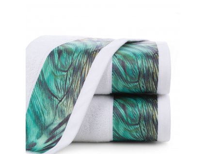 Bavlněný froté ručník s bordurou COLLIN 50x90 cm, bílá, 500 gr Eva Minge