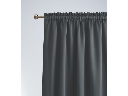 Dekorační závěs s řasící páskou zatemňující NICOLA - BLACKOUT 140x250 cm, tmavě šedá (cena za 1 kus) MyBestHome