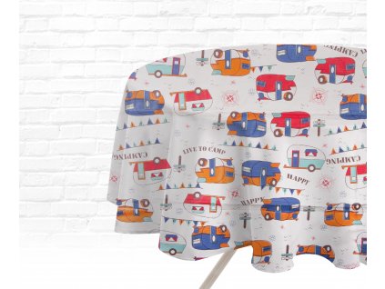 PVC ubrus HAPPY Ø 140 cm dětský motiv ESSEX