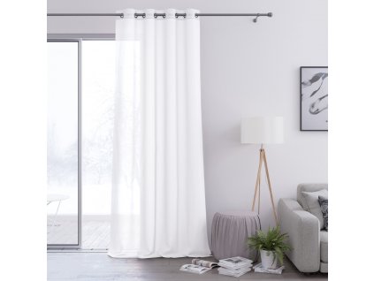Dekorační záclona s kroužky VILETA bílá 140x250 cm (cena za 1 kus) MyBestHome