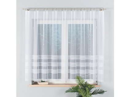 Dekorační vzorovaná záclona MICHALINA 150 bílá 300x150 cm (cena za 1 kus) MyBestHome