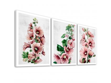 Obraz na plátně FLOWERS set 3 kusy různé rozměry Ludesign