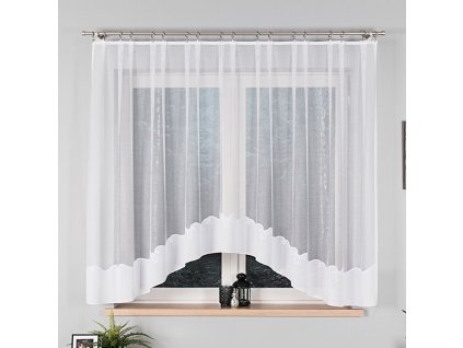 Dekorační oblouková krátká záclona KORNELIA 160 bílá 300x160 cm MyBestHome