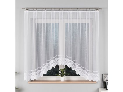 Dekorační oblouková krátká záclona DOTIANA 160 bílá 400x160 cm MyBestHome