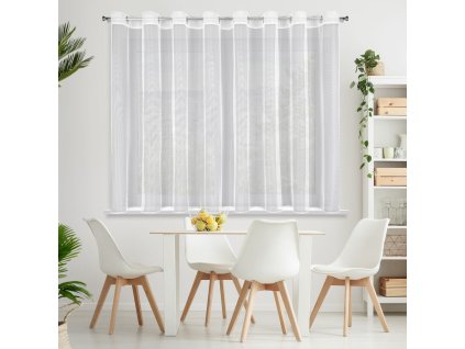 Dekorační záclona na kroužky s leskem SYLVA 350x150 cm MyBestHome