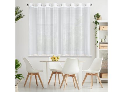 Dekorační záclona na kroužky se zlatou krajkou VIVI 350x150 cm MyBestHome