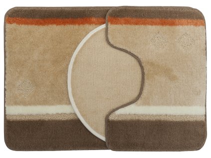 Koupelnová + WC předložka - sada 3 ks GOTHA béžová 50x70 cm, 40x50 cm, 47x51 cm MultiDecor