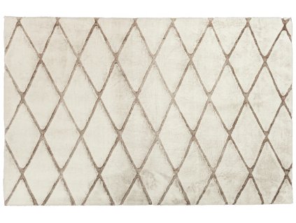 Kusový vzorovaný koberec PRESTIGE béžový 80x150 cm geometrický vzor Multidecor