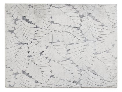 Kusový vzorovaný koberec PRESTIGE šedá 80x150 cm vzor listy Multidecor