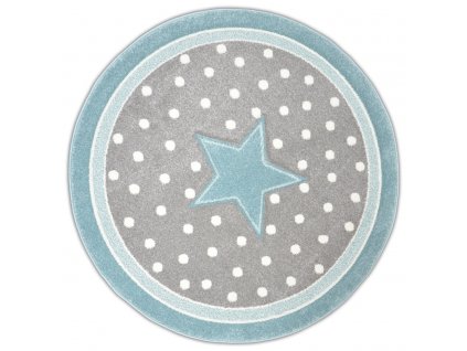 Kusový vzorovaný koberec DIAMOND - BLU STARS Ø 120 cm Multidecor