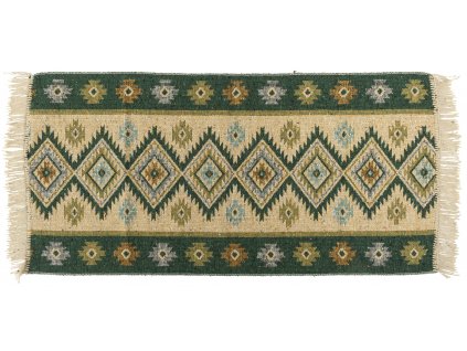 Kusový oboustranný vzorovaný koberec Kusový oboustranný vzorovaný koberec KILIM - ROMBY zelená více rozměrů Multidecor