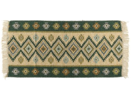 Kusový oboustranný vzorovaný koberec Kusový oboustranný vzorovaný koberec KILIM - ROMBY zelená více rozměrů Multidecor